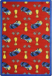 Joy Carpets Playful Patterns Start Your Engines Red